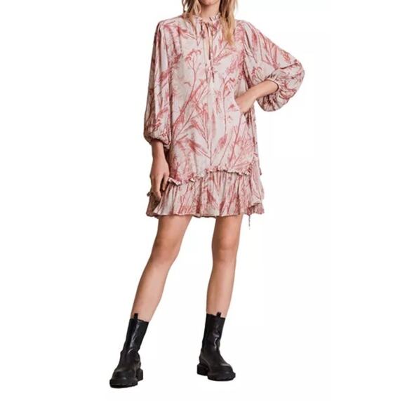 ALLSAINTS Arieta Grasmere Dress Size 8 - Picture 1 of 11